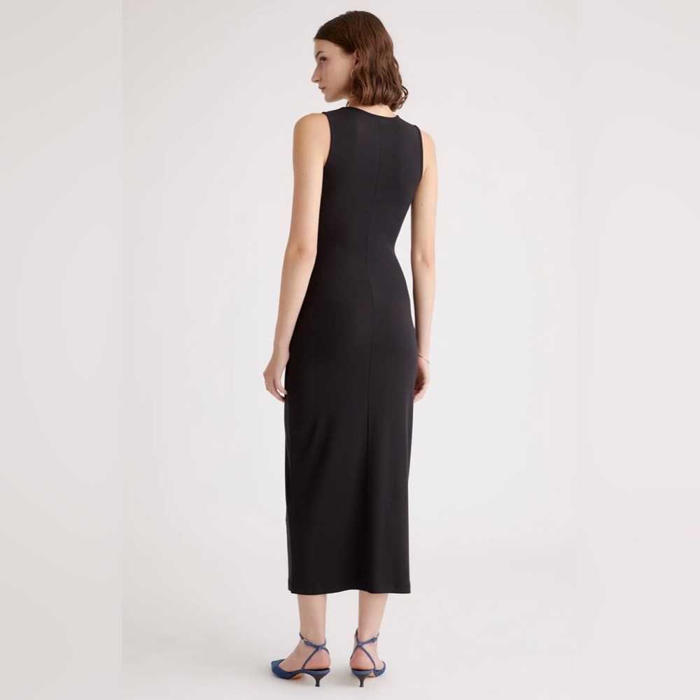 Quince Tencel Rib Knit Tank Midi Dress XS NWT - Picture 3 of 8